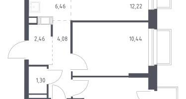 Студия, 52&nbsp;м²