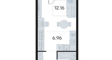 Студия, 28&nbsp;м²