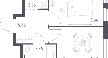 1-к. квартира, 32&nbsp;м²