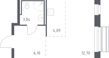 Студия, 25&nbsp;м²
