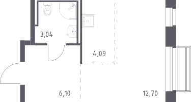 Студия, 25&nbsp;м²