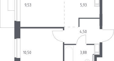 Студия, 34&nbsp;м²