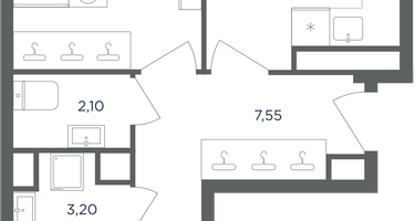 3-к. квартира, 63 м²