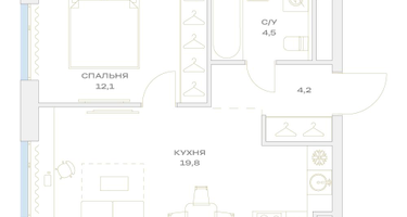 2-к. квартира, 40&nbsp;м²