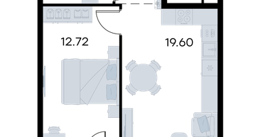 1-к. квартира, 40&nbsp;м²