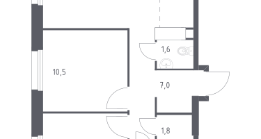 Студия, 53&nbsp;м²