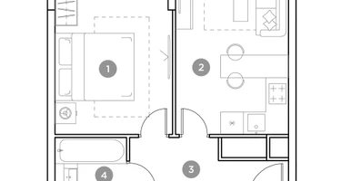 1-к. квартира, 39&nbsp;м²
