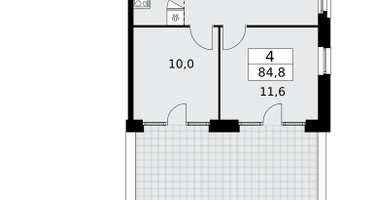 4-к. квартира, 84&nbsp;м²