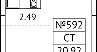 Студия, 20&nbsp;м²