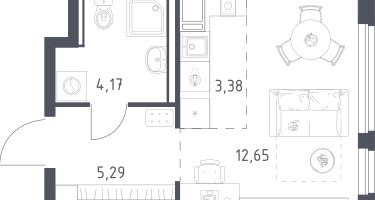 Студия, 25&nbsp;м²