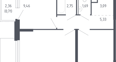 2-к. квартира, 50&nbsp;м²