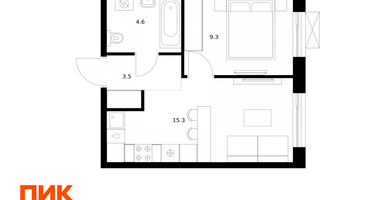 1-к. квартира, 32 м²