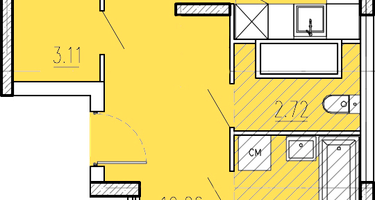 2-к. квартира, 74&nbsp;м²