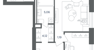 2-к. квартира, 72&nbsp;м²