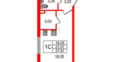 Студия, 26&nbsp;м²