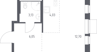 Студия, 25&nbsp;м²