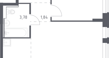 Студия, 39&nbsp;м²