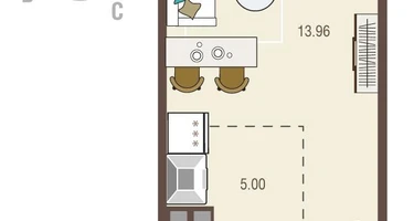 Студия, 26&nbsp;м²