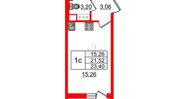 Студия, 21&nbsp;м²