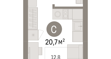 Студия, 20&nbsp;м²