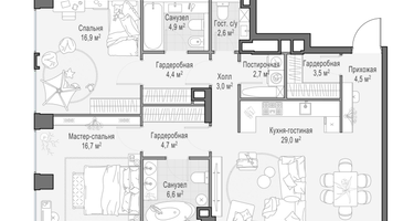 3-к. квартира, 99 м²