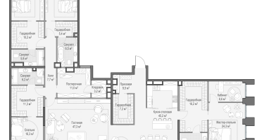 1-к. квартира, 283&nbsp;м²