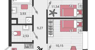 4-к. квартира, 73&nbsp;м²