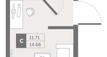 Студия, 17&nbsp;м²