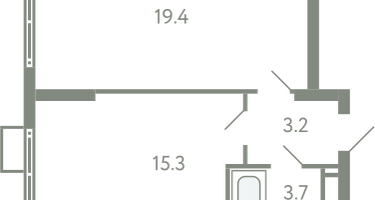 1-к. квартира, 40&nbsp;м²