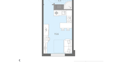 Студия, 21&nbsp;м²