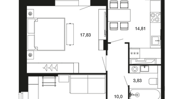 2-к. квартира, 62&nbsp;м²