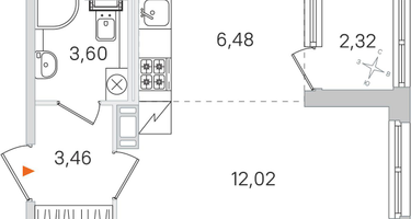 Студия, 26&nbsp;м²
