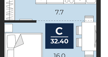 Студия, 30&nbsp;м²