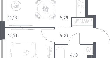 Студия, 34&nbsp;м²