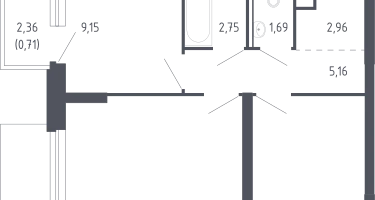 2-к. квартира, 48&nbsp;м²