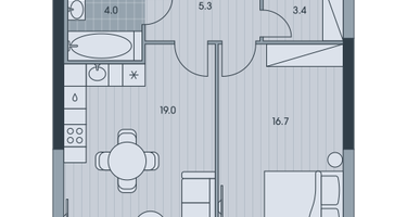 2-к. квартира, 48&nbsp;м²
