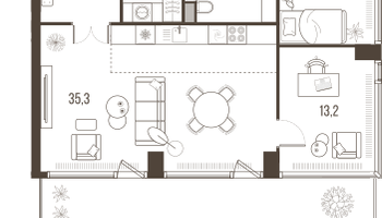 4-к. квартира, 119&nbsp;м²