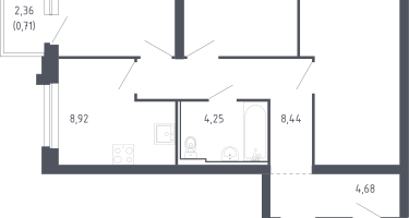 3-к. квартира, 64&nbsp;м²