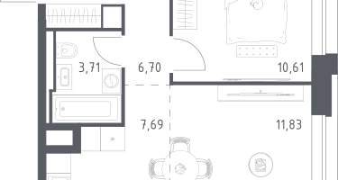 Студия, 40&nbsp;м²