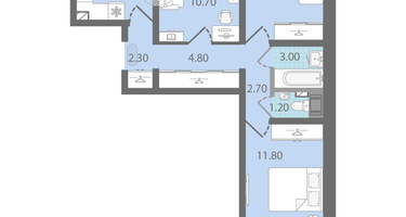 3-к. квартира, 60&nbsp;м²
