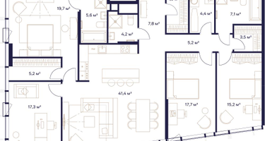 4-к. квартира, 156&nbsp;м²