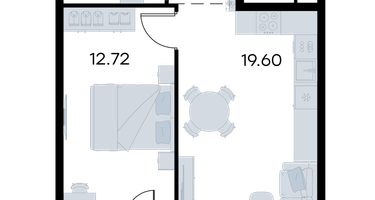1-к. квартира, 40&nbsp;м²