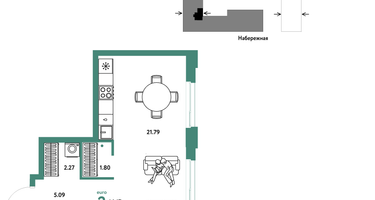 2-к. квартира, 46 м²