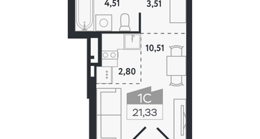 Студия, 21 м²