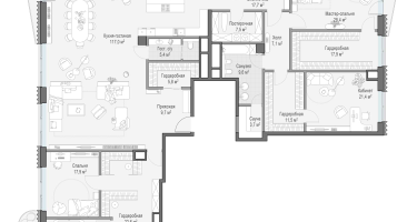 4-к. квартира, 334 м²