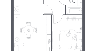 Студия, 46&nbsp;м²