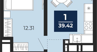 1-к. квартира, 37 м²