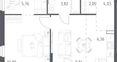 Студия, 45&nbsp;м²