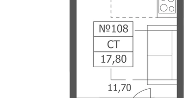 Студия, 17&nbsp;м²