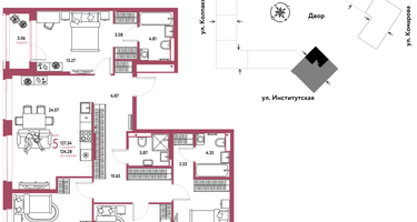 Студия, 127&nbsp;м²